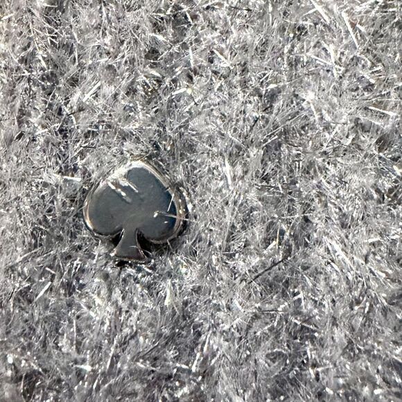 Kate Spade New York Heather Grey Silver Tinsel Knit Beanie Winer Hat OS NWT main image 5